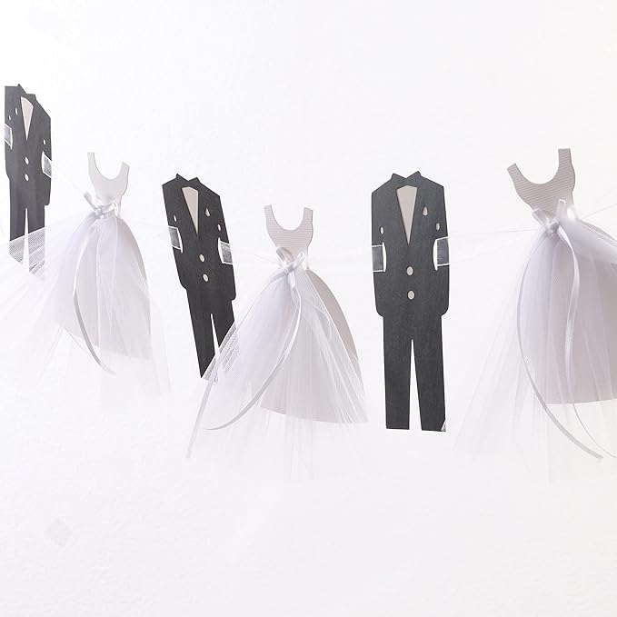 Bridal Shower Decoration Wedding Banners - Core Decorations for The Bride and Groom, Engagement Party Table Decorations, Wedding Dress Selection, Bridal Shower Decorations.Bride to Be Chair Banner