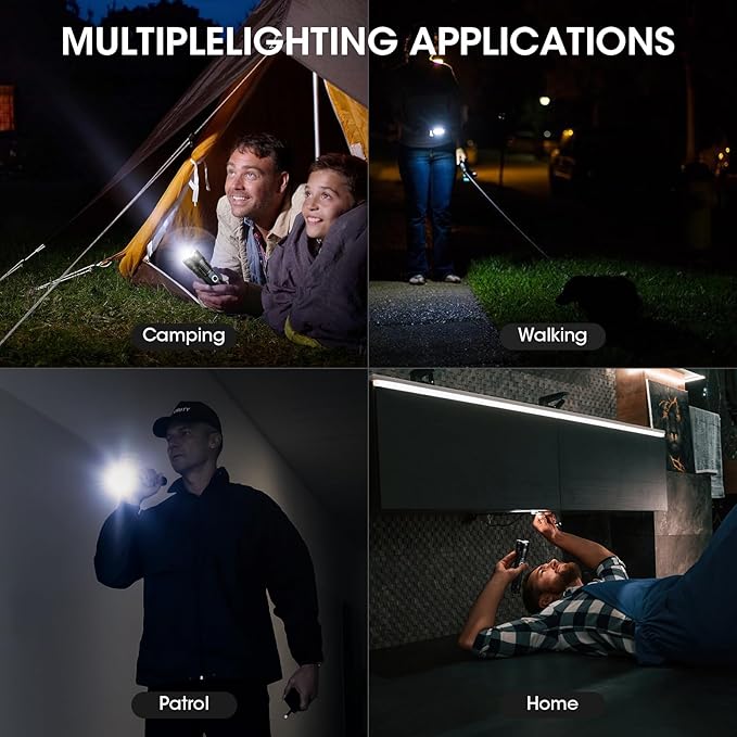 3 Pack Rechargeable Flashlight High Lumens - 99,000LM Super Bright LED Flash Light for Home with 5 Modes, Powerful Waterproof Handheld Flashlight for Camping Emergencies (L-3P)