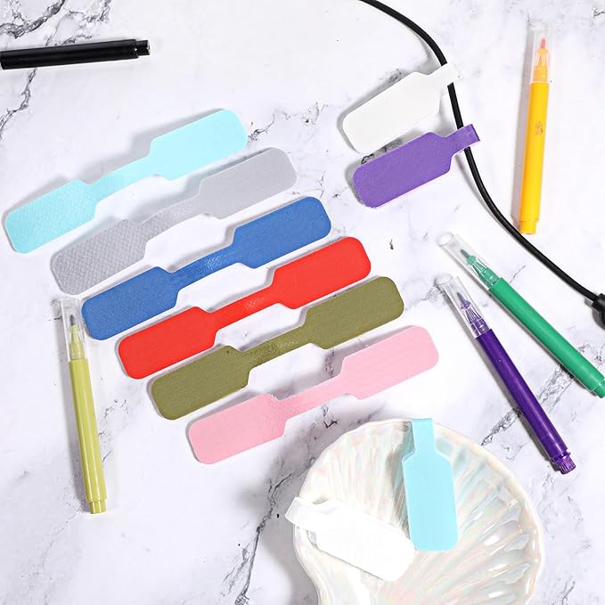 40 Pcs Cable Cord Labels, 8 Colors Cord Labels for Electronics Multicolored Handwriting Cable Tags Reusable Writable Cord Label for Home Office Electronics Computers Wire Management and Identification