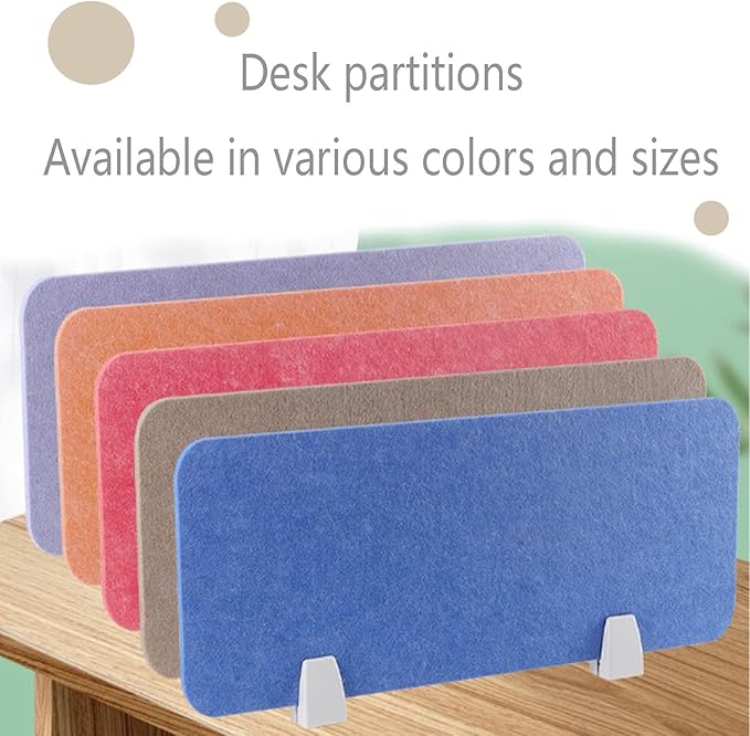 Desk Divider Privacy Panel Clamp-on Acoustic Freestanding Desktop Partition Dividers for Office Student Sound Proof Reducing Noise Visual Distractions Blue 30 * 80cm