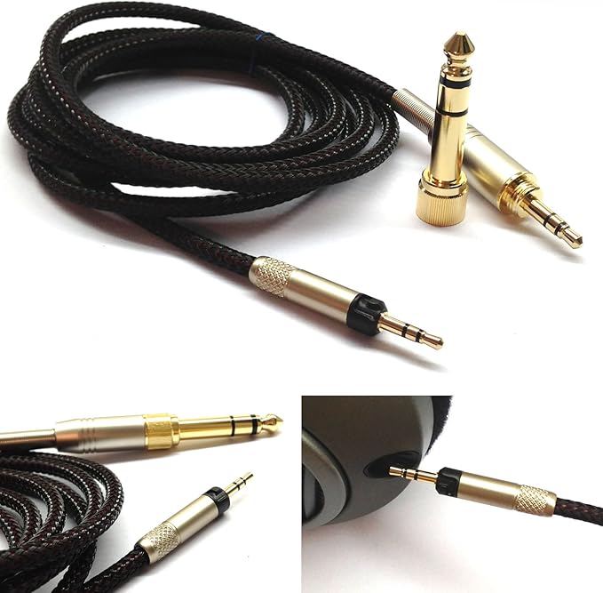 NewFantasia Replacement Audio Upgrade Cable Compatible with Sennheiser HD598, HD598Cs, HD560s, HD598SE, HD620S, HD400PRO, HD599, HD569, HD579, HD505 Headphones 1.2m/4feet