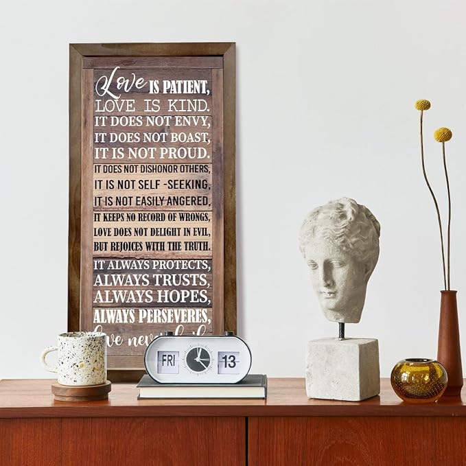 Gkwa Love is Patient Love is Kind Walls Art, 1 Corinthians 13 Walls Arts, God Wall Decor, Bible Quotes Wall Decor A073