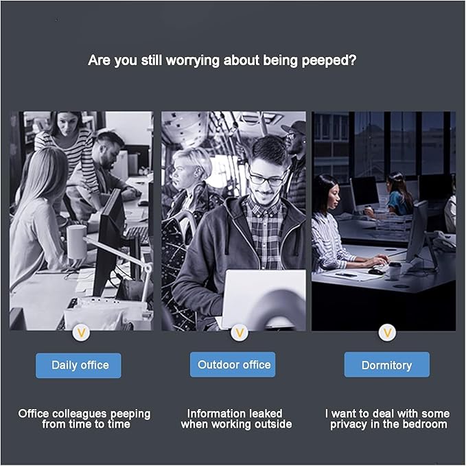 LYLSMGS Hanging Computer Privacy Screen Protector Shield 25 inch 16:9 Widescreen Desktop Monitor, Anti Blue Light & Glare Filter - Compatible with LG Dell HP Acer and More (22.44X13.38 in)