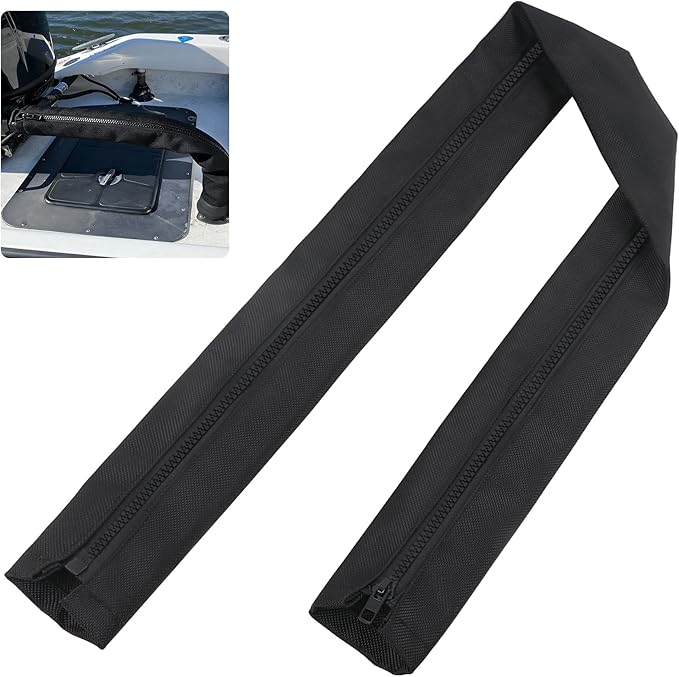 48 Inch Zippered Rigging Sleeve,Trolling Motor Cable Organizer Sleeve, ZRS-1-DP Casing, Heavy Duty 600D Waterproof Marine Cable Jacket, Universal Fit for Yacht Cable Management Kit