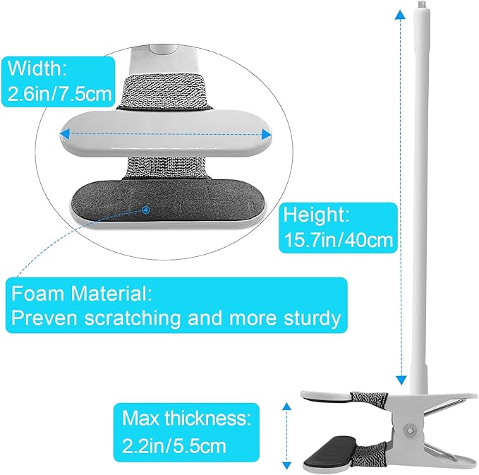 15.7 inches Baby Monitor Mount Compatible with HelloBaby HB6560/HB65/HB6550/ pro/HB66/HB248/HB6240/HB6351/ HB6339/,ANMEATE SM935E Baby Monitor Camera,Flexible Clip Clamp Mount Long Gooseneck Arm