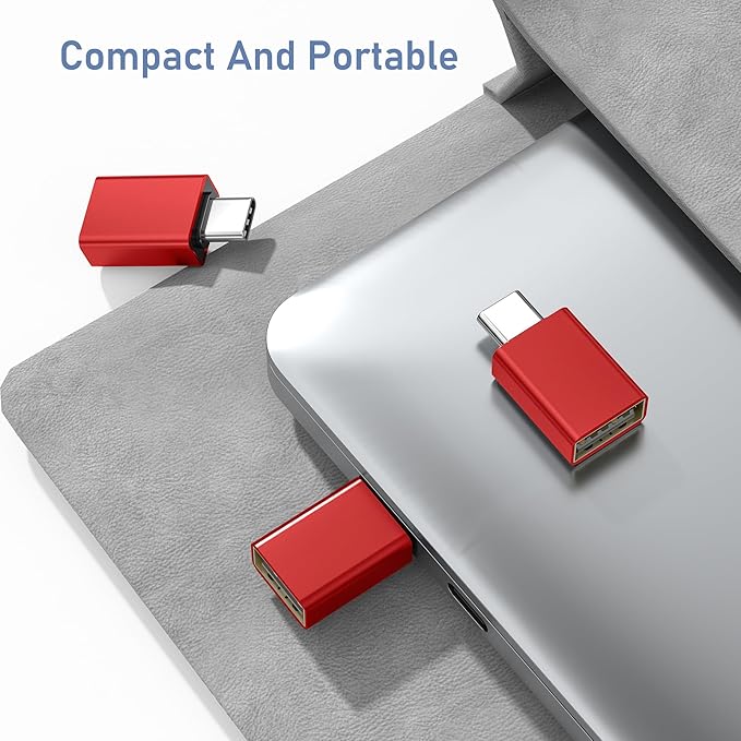 Basesailor USB C to USB Adapter 3Pack,Type C Thunderbolt 4 Converter,USBC Male to USBA 3.0 Female OTG Connector for Ford Mustang Mach-E,Tesla Model 3/Y,Samsung S25 S24,MacBook Pro Air,Camera,iPhone 17