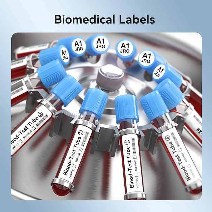 NIIMBOT M2/M3 Labels Low-Temperature Label Paper 0.98'' x 0.37'' (385Labels/Roll), Liquid Nitrogen Medical Scientific Research Sample Detection Centrifuge Tube -198°C Freezing Adhesive Sticker