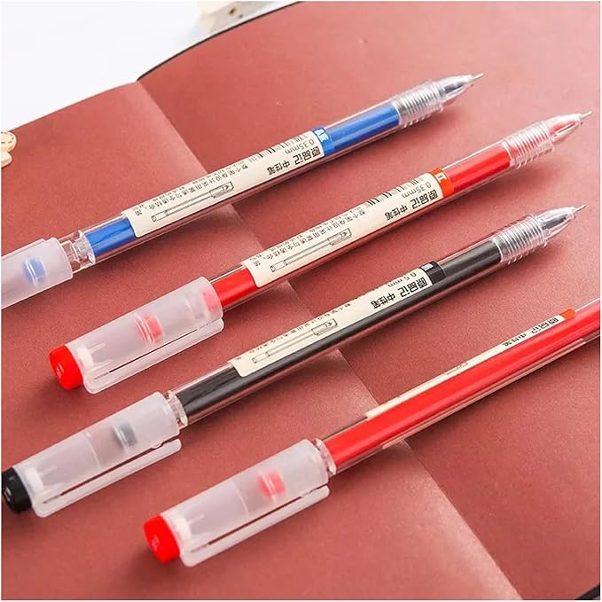 Gel Ink Pen Quick Drying Liquid Ink Pens fine point Japanese Style Pens 0.38 mm Ballpoint Maker Pen School Office student Exam Writing Stationery Supply Technical Pens 12Pcs(4 Black 4Blue 4Red)