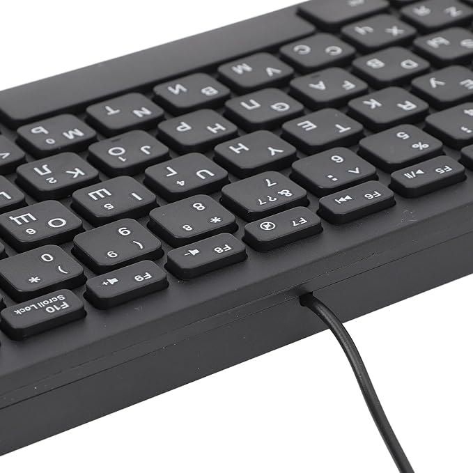 SENECESLI 78 Key Ultra Slim Language Keyboard, Russian Arabic English Bilingual Keyboard, Wireless Bluetooth, Travel Portable for Tablets Laptops Phones (Russian)
