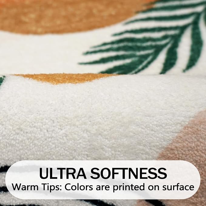 Bathroom Rugs Non-Slip Boho Bath Mat, Small Cute Bath Mat Soft Washable Bath Rug for Bathtub Boho Bathroom Decor