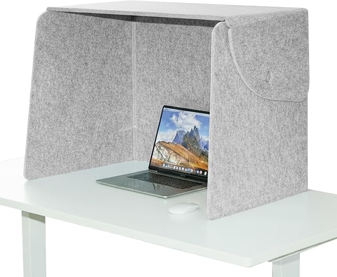 Desktop Partition Divider - Foldable Acoustic Privacy Screen Sound Absorbing Panel for Office & Home, Desk Shade for Cubicle to Block Light, 32.3" W x 19.7" D x 23.2" H