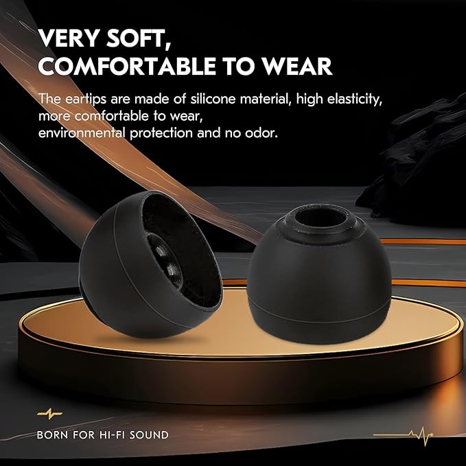 3 Pairs CCZ ZT01 Silicone Eartips,KINBOOFI Soft Silicone IEM Eartips Earbuds,Ddurability Replacement Earbud Tips for KZ ZST ZS10 PRO ZS10 PRO X AS10 ZSN PRO X ZSN PRO ZS10 PRO2 TANGZU WAN'ER(4559)