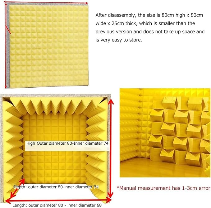 Sound Proof Foam Panels, Sound Proof Foam, Sound Proof Booth, Desktop Soundproof Cover,self Made Sound Recording Studio,Vocal Sound Absorbing Shield,for Studio Desk,Recording Booth,Purple