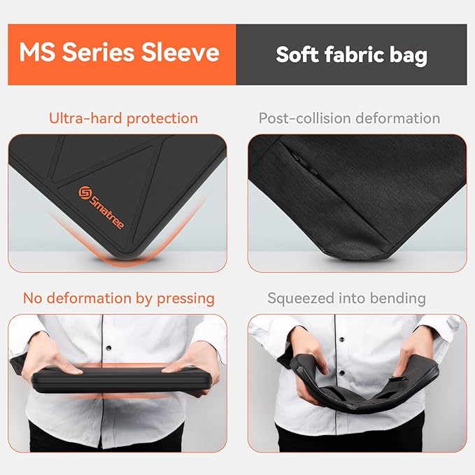 Smatree MS43T Hard EVA Protective Sleeve Case with Stand Compatible for 14 inch Acer Swift 3 Laptop - SF314-512-53L0 Waterproof Sleeve