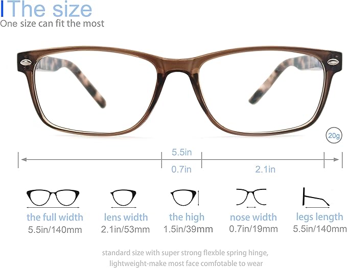 MODFANS Progressive Multifocus 3.0 Reading Glasses,Blue Light Blocking Glasses,Anti-Glare,Anti-Eye Fatigue,UV Protection for Computer/TV/Tablet/Phone,Readers with Comfort Sping Hinge