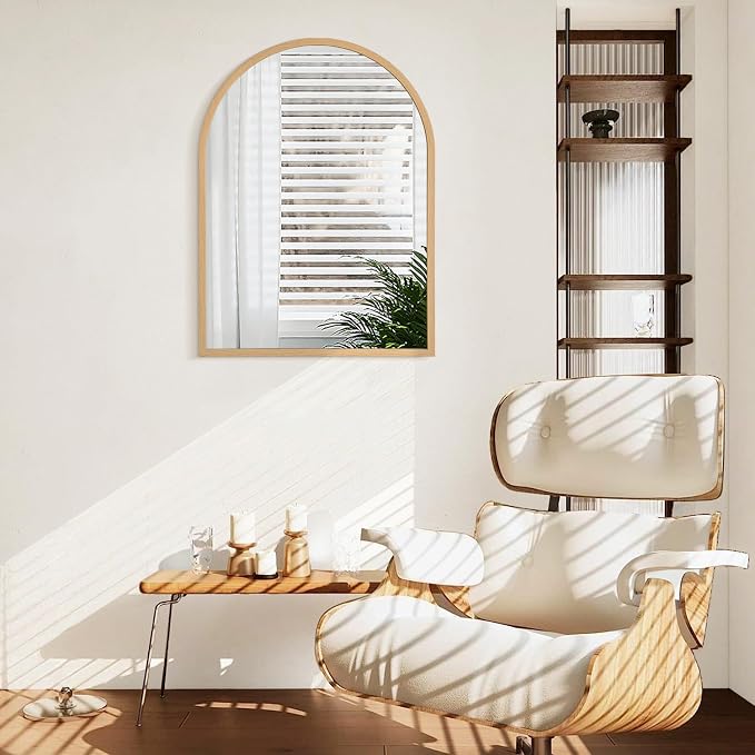 Arch Wall Mirror for Bathroom,Mirrors for Wall, Large 28"x20", Vanity Mirror for Bedroom Dresser, Entryway, Living Room, Aluminum Alloy Metal Frame