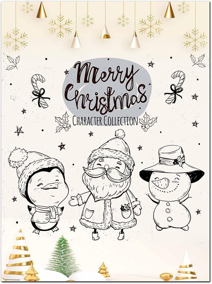 DUGUTUL Premium Festive Christmas Stationery Set Spread Holiday Joy, 48 Sheets, 8.5 x 11 Inches, 100gsm, Perfect for Personalized Gifts and Add Holiday Magic to Your Messages (A)