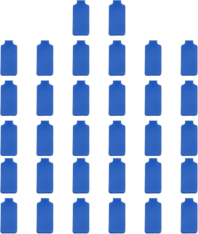 PATIKIL 3.5 x 0.8 Inch Cable Labels, 32 Pcs Electronic Cable Identification Tags Nylon Write on Wire Labels Rectangle Cord Tags Labeling for Electronics Management Organization, Blue