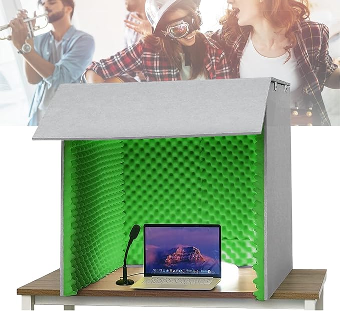Portable Sound Recording Vocal Booth Box,Desktop Soundproof Cover,Isolation Booth,Sound Absorbing Shield,sound Proof Foam Panels To Filter Vocal,studio Booth,isolation Booth,portable Recording Studio