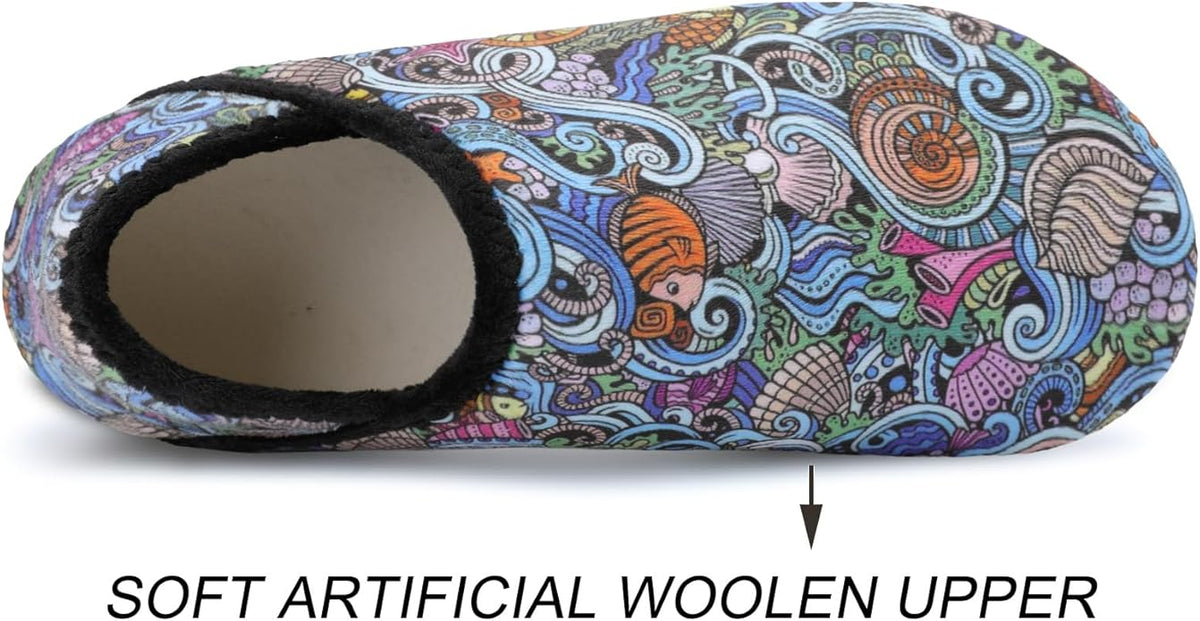 Scurtain Unisex Adults Rubber Sole Slippers