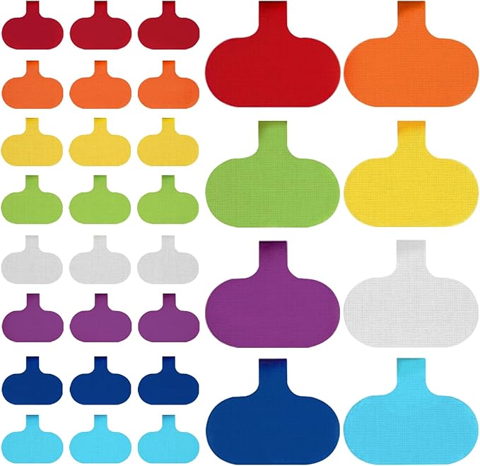 Cable Labels Tags: 32 Pcs Reusable Write-On Cord Tags, 8-Color Wire Organizer Ties for Electronics Cable Management and Identification