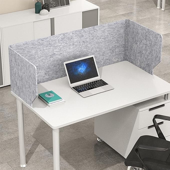 3 Panel Soundproof Desk Partition Divider for Privacy and Concentration Portable Folding Acoustic Shield Reduces Noise and Visual Distractions