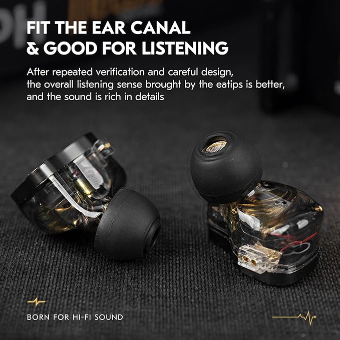 3 Pairs CCZ ZT01 Silicone Eartips,KINBOOFI Soft Silicone IEM Eartips Earbuds,Ddurability Replacement Earbud Tips for KZ ZST ZS10 PRO ZS10 PRO X AS10 ZSN PRO X ZSN PRO ZS10 PRO2 TANGZU WAN'ER(4559)