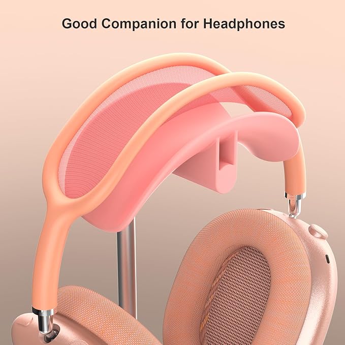 Headphone Stand, Headset Holder with Solid Base for Desk, Compatible with AirPods Max, Beats, Bose, B&O, Sony, Sennheiser, Gaming, etc (Pink)