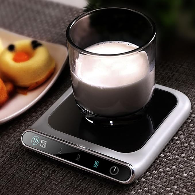 USB Thermostatic Heated Coaster, Stable Cup Support, 5V-2A, Coffee Mug Warmer, Heated Plate, Easy to Use and Clean, for Home Kitchen Office Travel Coffee Lovers, Tea Enthusiasts
