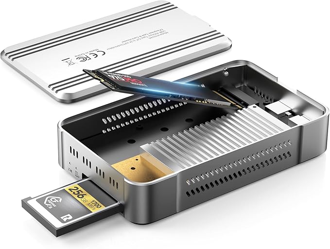 Unitek 40Gbps CFexpress 4.0 Type B Card Reader and M.2 PCIe&NVMe SSD Adapter/Reader, USB4.0 CF Express Reader for CFexpress Type B, PCIe4*2, Fast Transfer for Professional Filmmakers and Photographers