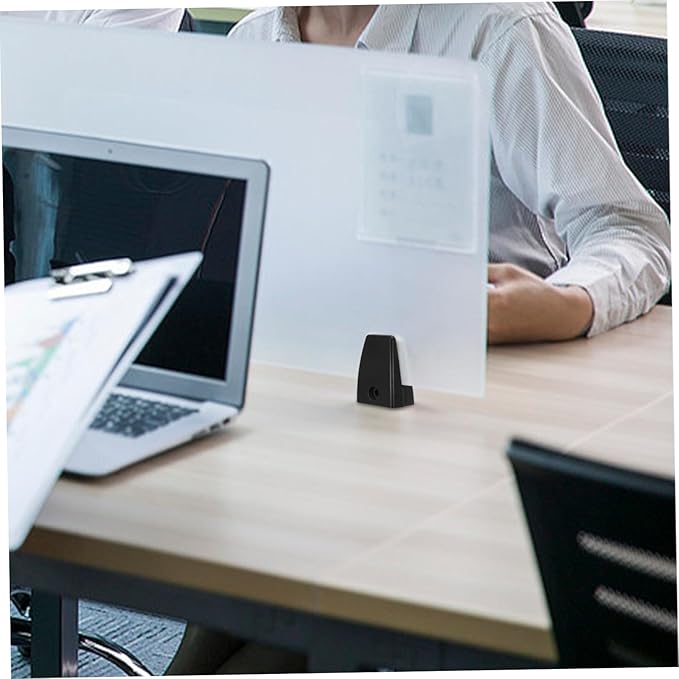 Homoyoyo 2pcs Desk Partition Clips for Office Adjustable Sneeze Guard Clamp Soundproof Baffle Desk Divider Mobile Clip