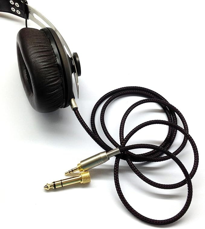 NewFantasia Replacement Audio Upgrade Cable Compatible with Sennheiser Momentum, Momentum 2.0, HD1 Over-Ear On-Ear Headphones 1.5meters/4.9feet
