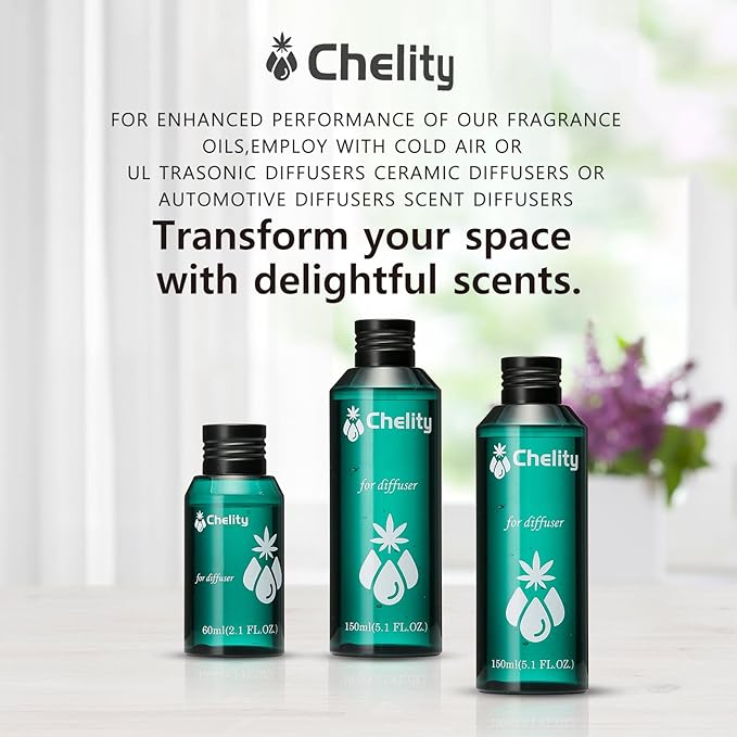 Chelity Hotel Scents Dubai Diffuser Oil, 2.1 Fl Oz (60ml),Home Luxury Aroma & Hotel Fragrance -Essential Oils for Diffuser Oil Refill