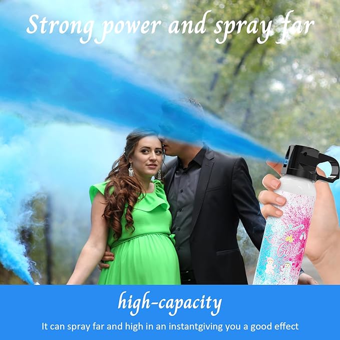 Large Gender Reveal Fire Extinguisher Color Blasters: 2 Pcs Blue Blaster Only for Baby Boy with Blue Smoke suitable for Gender Reveal Party Decorations (blue)