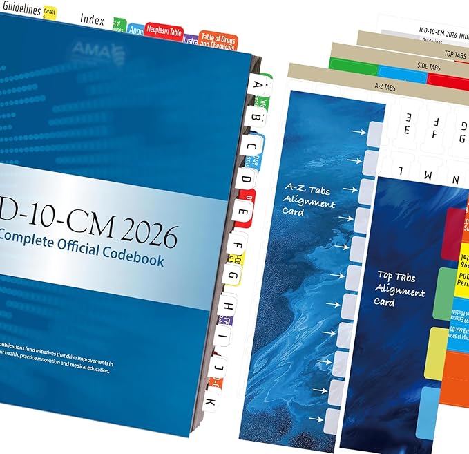 Index Tabs for ICD-10-CM 2026 The Complete Official Codebook - Navigate with Precision in Your Code Book