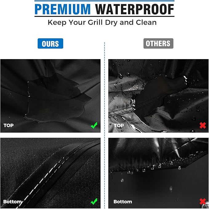 KINGLY Heavy Duty 48 Inch Grill Cover for Weber Spirit 200 and Spirit II 200 Series,600D Waterproof Fade Resistant 48 Inch BBQ Gas Grill Cover for Outdoor Grill with Straps,Compared to Weber 7138