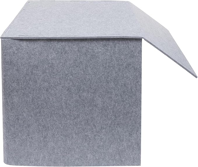 Desktop Soundproof Cover 31" H X 31" W X 31" L Recording Booth Portable Vocal Recording Booth with Double Sound Insulation Vocal Sound Absorbing Shield for Recording Studios, Offices（Green+Gray）