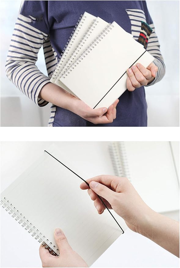 Yansanido Spiral Notebook, 3 Pcs A5 Thick Plastic Translucent Frosting Hardcover Dot Paper 80 Sheets -160 Pages Journals for Study and Notes (A5 5.7" x 8.3"-Dot Grid 3pcs)
