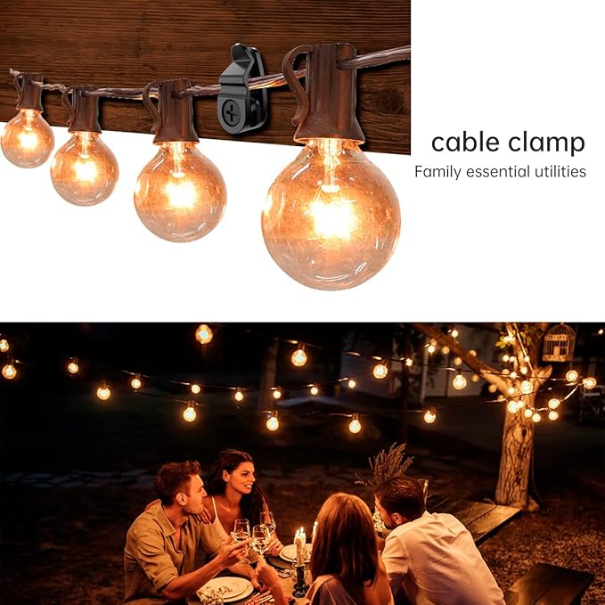 GEZIDEA String Light Hanger Hooks,Screw in Hooks for Hanging Christmas Light,Led Fairy Led Light Clips,Black,50 Pack (Small)