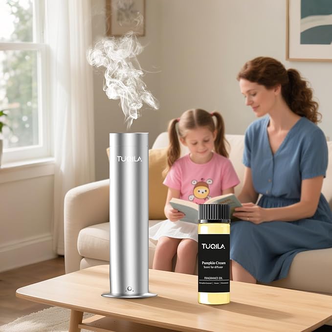 Tuqila Waterless Diffuser Oil Pumpkin Cream 20ML Sampler, Essential Scent Oil Usage Cold Air Waterless Diffuser, Hotel Luxury Air Scents Oils & Fragrance for Home