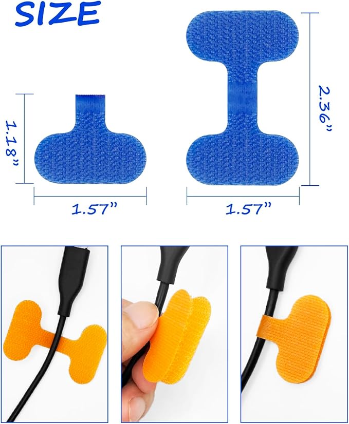 32 Pcs Cable Labels, Multi-Color Write On Cord Wire Label, Cable Tags for Electronics, Computers Cable Management and Identification, Assorted Colors, 1.2" x 0.63"