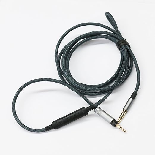 NewFantasia 3.5mm to 2.5mm Male Audio Cable Compatible with Audio Technica ATH-M50x(2.5mm Port), ATH-M40x, ATH-M70x, ATH-M60X Headphone, Remote Volume Mic Compatible with Samsung Galaxy Android Phone