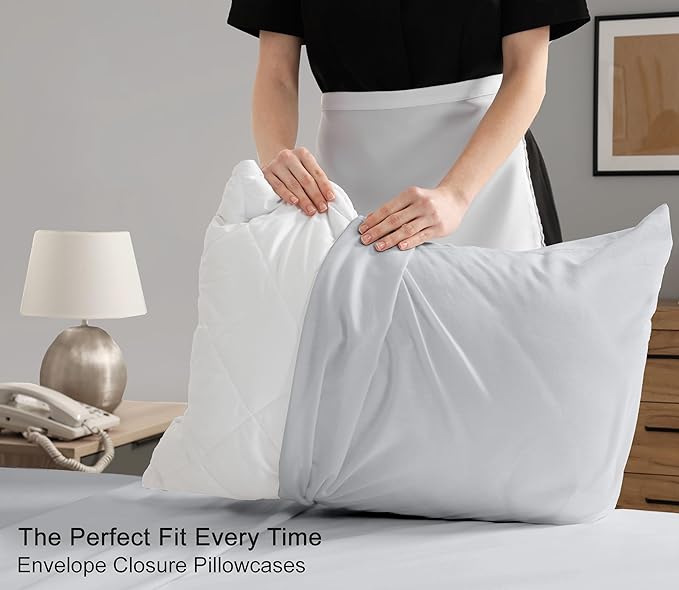 RUVANTI 100% Cotton Twin XL Sheet Sets, 3 Pieces, Soft & Breathable Percale Weave Bedding, Deep Pocket 16", Hotel Standard, Crisp Cool Feel, Durable, Perfect Size Dyed Sheets, Quiet Gray