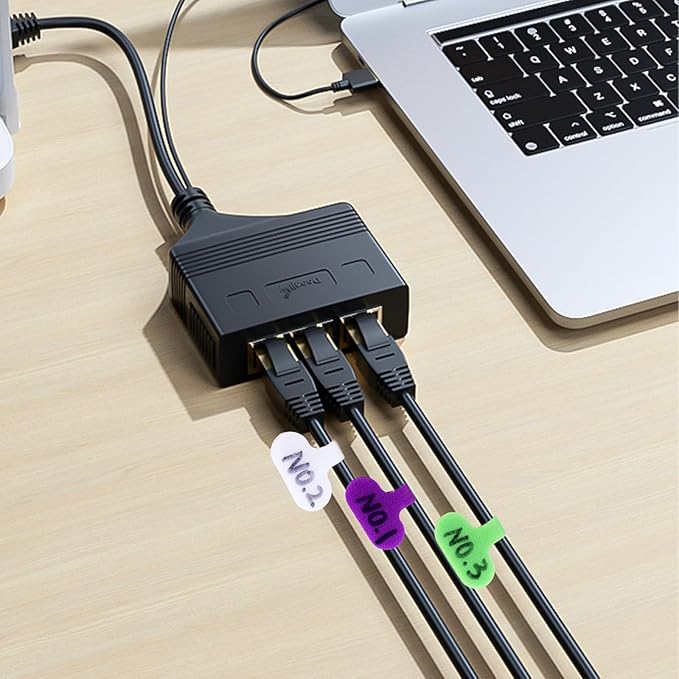 56 Pcs Cable Labels Self-Adhesive Cord Wire Labels 8 Colors Writable Cord Tags for Office Management and Classify
