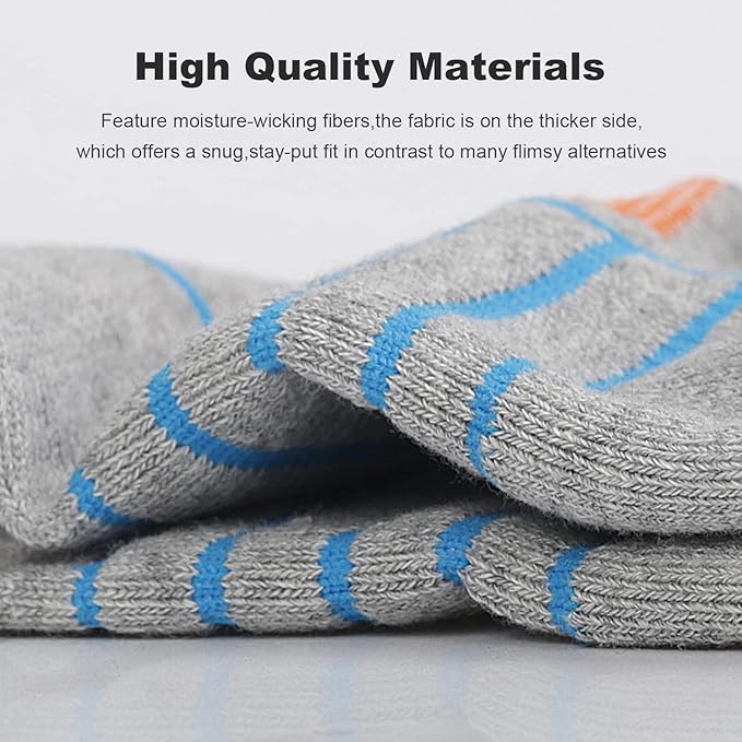 Lapulas Athletic Running Ankle Socks, Low Cut Cushioned Anti-Blister Tab Sports Socks Men Women 6Pairs