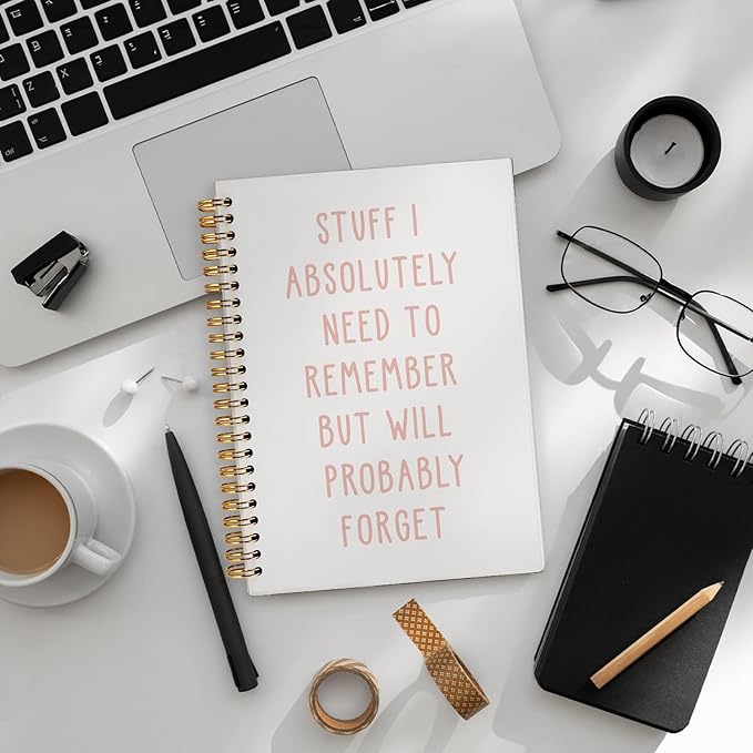 LIANGW Funny Notebooks for Workfor Coworkers & Boss, Funny Work Gifts Coworker Office Gifts for Men Women, Fun Spiral Notebooks Journals for Writing, Funny Office Supplies 5.5x8.3 Inch