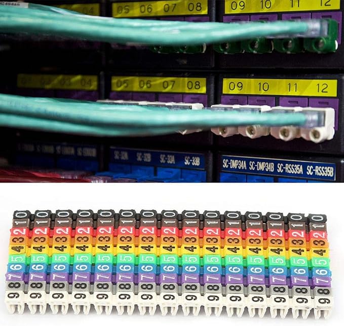 Clip on Wire Markers Wire Number Labels Colorful Cable Numbering Marker Tube for Marking The Color Coded Cables(150PCS -1.5MM 1.5)