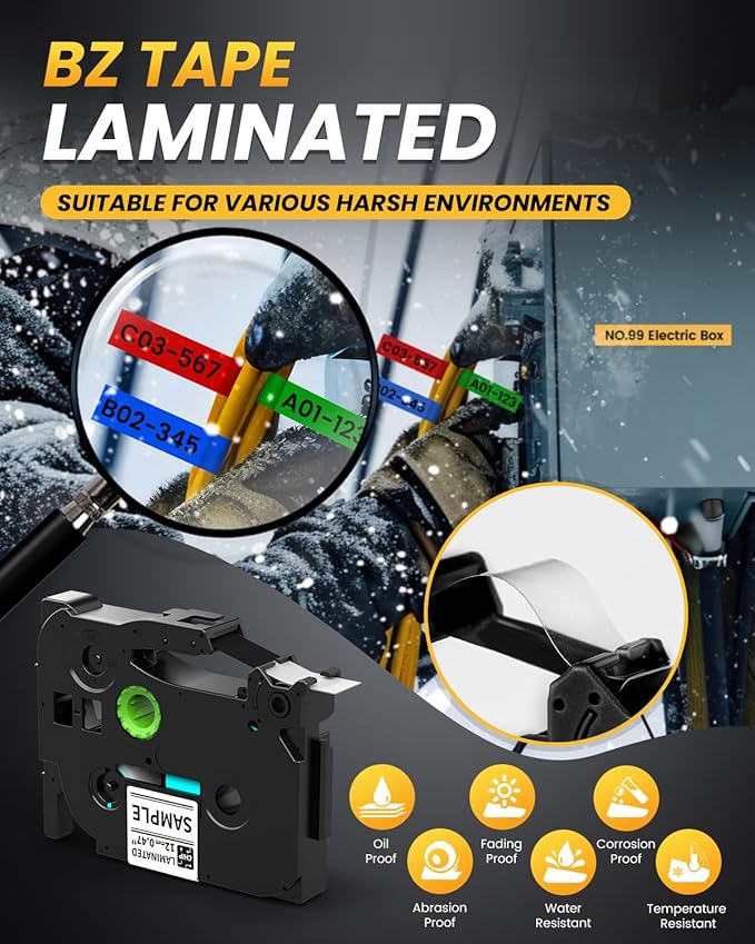 Vixic Industrial Label Maker, Heat Shrink-Labels Maker Waterproof-Labels for Cable Wire Network Office Labeling, E1000 Label Maker Machine with-Tape Electrician Label Makers Handheld Label Machine