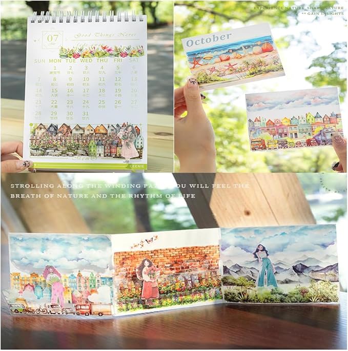 20 Sheets Seaside Landscape Pre-Cut Journaling Stickers Book for Junk Journaling, Scrapbooking, Collage, Planner, Album, Transparent PET and Washi Stickers for Adults