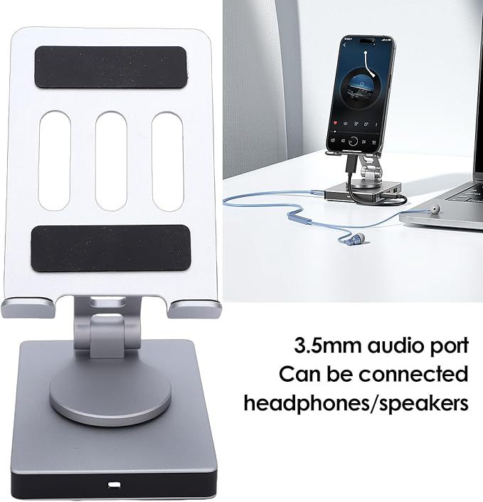 Zopsc Tablet Docking Station, 8 in 1 Type C Hub with 100W PD Fast Charge, 4K 60Hz Output, Memory Card Reader, Gigabit Ethernet, for Cellphone Tablet Laptop